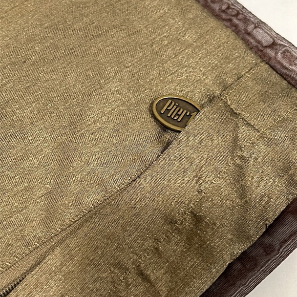 Pier 1 Brown Accent Pillow with Intricate Design - Picture 3 of 5